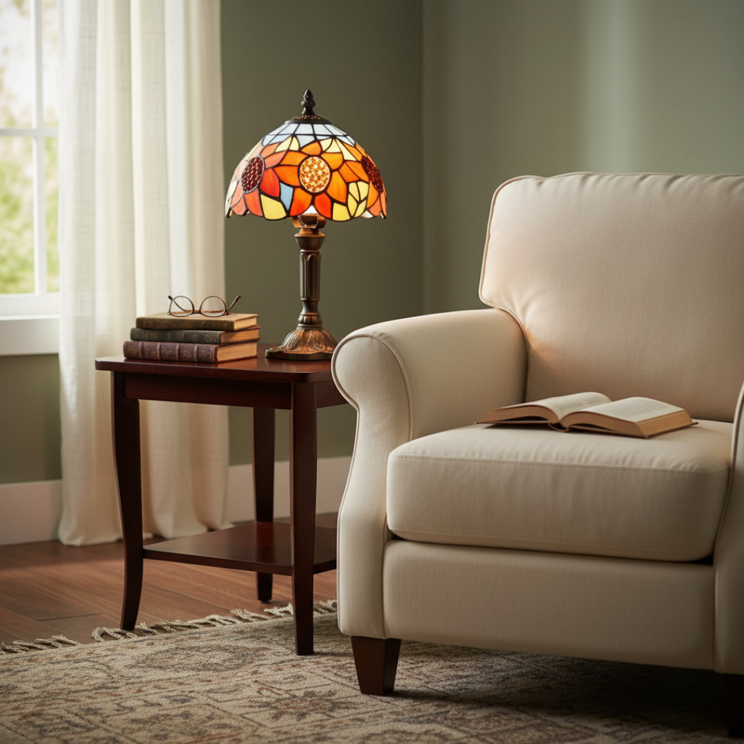 Klassisk barokkinspirert bordlampe