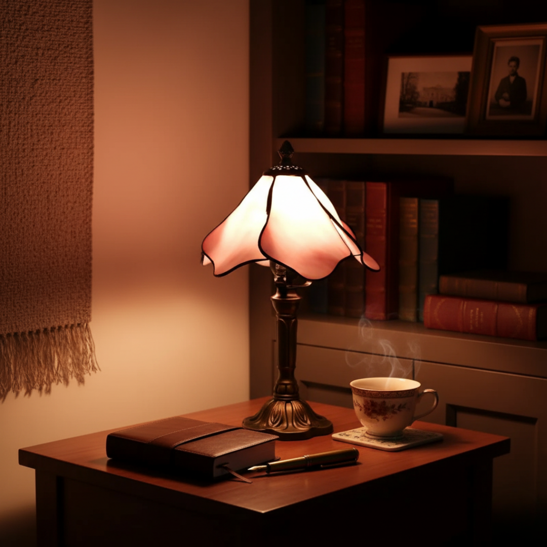 Kunstnerisk barokk LED-bordlampe