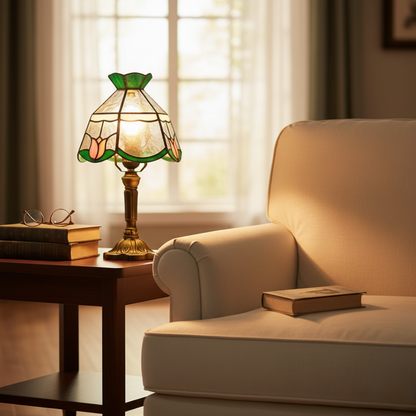 Antikk barokk LED-bordlampe